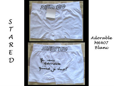 Boxer Adorable M6407 Blanc
