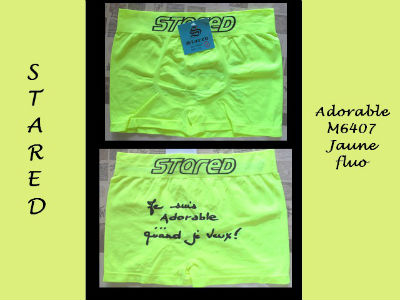 Boxer Adorable M6407 Jaune Fluo