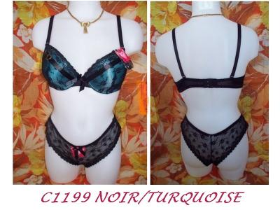 Ensemble C1199 NOIR/TURQUOISE
